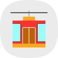 Cable Car Vector Icon Design