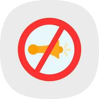 No Horn Vector Icon Design