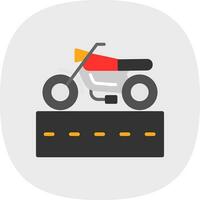 Motorcycle Lane Vector Icon Design