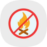 No fuego permitido vector icono diseño