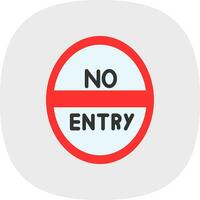 No entrada vector icono diseño