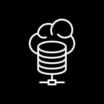 diseño de icono de vector de base de datos en la nube