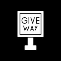 Give Way Vector Icon Design