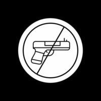 sin diseño de icono de vector de armas