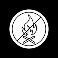 No fuego permitido vector icono diseño