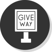 Give Way Vector Icon Design