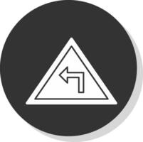 Left Turn Vector Icon Design