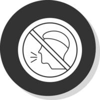 No Talking Vector Icon Design