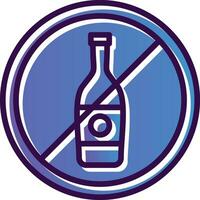 No alcohol vector icono diseño