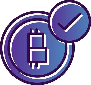 Bitcoin accepted Vector Icon Design