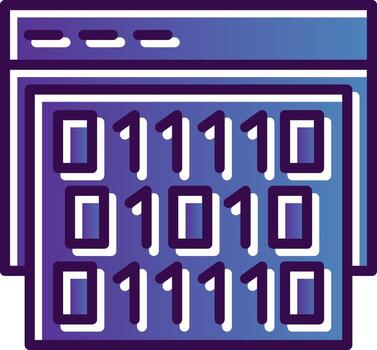 diseño de icono de vector de código binario