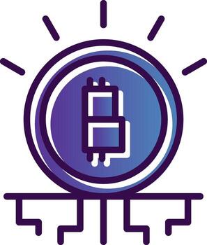 Bitcoin encryption Vector Icon Design