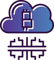 Cloud mining Vector Icon Design