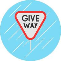 Give Way Vector Icon Design