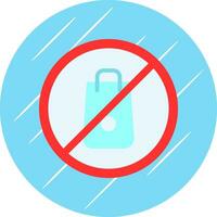 No Plastic Bags Vector Icon Design