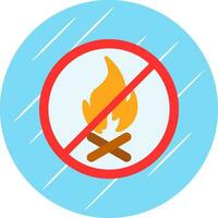 No fuego permitido vector icono diseño