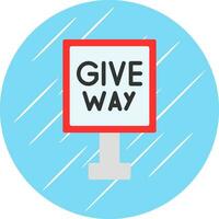 Give Way Vector Icon Design