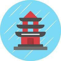 Pagoda Vector Icon Design