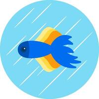 Betta pescado vector icono diseño