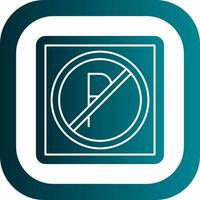 No Parking Vector Icon Design