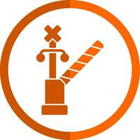 Level Crossing Vector Icon Design