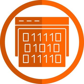 diseño de icono de vector de código binario