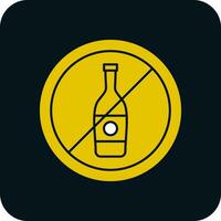No Alcohol Vector Icon Design