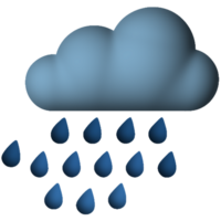 alta qualità tempo metereologico previsione icone con realistico gocce di pioggia. Perfetto per aggiungendo un' toccare di autenticità per il tuo legati al meteo progetti. png