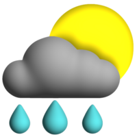 alta qualità tempo metereologico previsione icone con realistico gocce di pioggia. Perfetto per aggiungendo un' toccare di autenticità per il tuo legati al meteo progetti. png