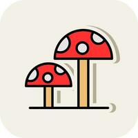 Mushrooms Vector Icon Design