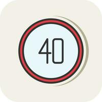 Speed Limit Vector Icon Design