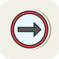 Turn Right Vector Icon Design