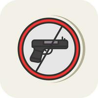 No Weapons Vector Icon Design