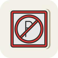No Parking Vector Icon Design