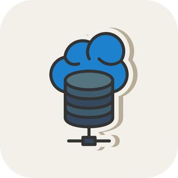 Cloud database Vector Icon Design
