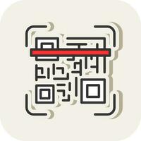 qr código escanear vector icono diseño