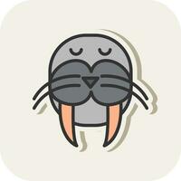 Walrus Vector Icon Design