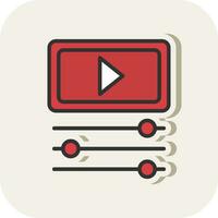 diseño de icono de vector de vídeo