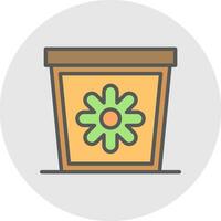 Plant Pot Vector Icon Design