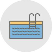 Swimming Pool Vector Icon Design