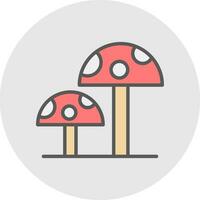 Mushrooms Vector Icon Design