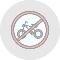 No Motorcycles Vector Icon Design