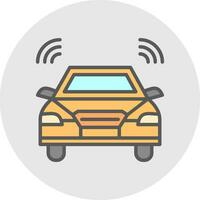 Autonomous car Vector Icon Design