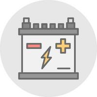 Car battery Vector Icon Design