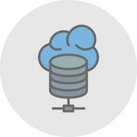 Cloud database Vector Icon Design