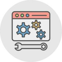 Web maintenance Vector Icon Design