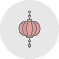 Paper lantern Vector Icon Design