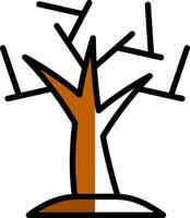 diseño de icono de vector de árbol seco