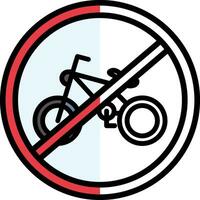 No Motorcycles Vector Icon Design