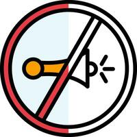 No Horn Vector Icon Design